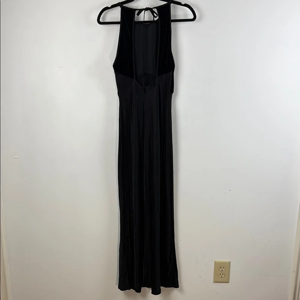 Vintage Y2K Whimsigoth Evening Velvet Square Back Steppin’ Out Made in USA Dress